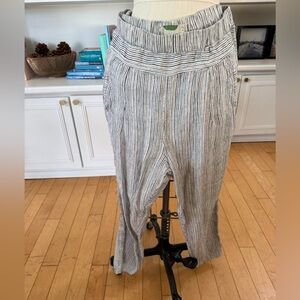 Anthropologie Striped Black and White Pants